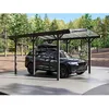 Image de Carport pergola simple autoportant en aluminium - 1 voiture - 1515 m² - Gris anthracite - BARESA