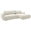 Image de Canapé dangle droit convertible en tissu chiné beige MONELIA