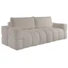 Image de Canapé 3 places convertible en tissu bouclette beige ISSORO II