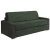 Image de Canapé 4 places convertible express en velours côtelé vert - Couchage 160 cm - Matelas 22 cm avec mémoire de forme - CALITO