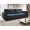 Image de Canapé 3 places convertible en tissu texturé bleu marine VOPOZA