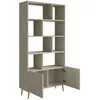 Image de Bibliothèque avec 2 portes et 8 niches - Beige - NORSIM