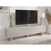 Image de Meuble TV avec 2 portes en MDF - 180 cm - Beige - LUDIMA