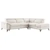 Image de Canapé dangle droit relax électrique en tissu chiné beige CADILO