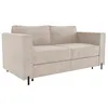 Image de Canapé 4 places convertible express en tissu texturé beige - Couchage 160 cm - Matelas 20 cm - ELORYA