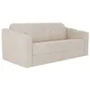 Image de Canapé 3 places convertible express en tissu texturé beige - Couchage 140 cm - Matelas 14 cm - DARIELO