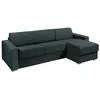 Image de Canapé dangle réversible convertible express en tissu texturé vert sapin - Couchage 140 cm - Matelas 22 cm avec mémoire de forme -