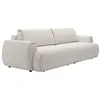 Image de Canapé 4 places convertible en tissu chiné gris clair MONELIA