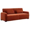 Image de Canapé 3 places convertible clic-clac en tissu chenille terracotta LOMARIO