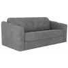 Image de Canapé 3 places convertible express en tissu texturé gris - Couchage lattes larges 140 cm - Matelas 18 cm - DARIELO