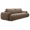 Image de Canapé 4 places convertible en tissu taupe FRIDORA