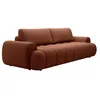 Image de Canapé 4 places convertible en tissu terracotta FRIDORA