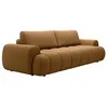 Image de Canapé 4 places convertible en tissu jaune moutarde FRIDORA