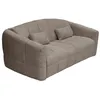 Image de Canapé 3 places convertible express en tissu bouclette taupe - Couchage 140 cm - Matelas 13 cm RETUNA