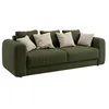 Image de Canapé 4 places convertible en tissu vert ZABANO