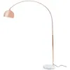 Image de Grand lampadaire arc - Métal et marbre - H. 180 cm - Cuivré - OMBRAGE