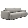 Image de Canapé 4 places convertible en tissu chenille gris MONELIA