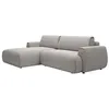 Image de Canapé dangle gauche convertible en tissu chenille gris MONELIA