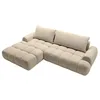 Image de Canapé dangle gauche convertible en tissu chenille taupe FARNETA