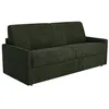 Image de Canapé 2 places convertible express en tissu vert sapin - Couchage à lattes larges 120 cm - Matelas 14 cm CALIFE