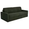 Image de Canapé 4 places convertible express en tissu vert - Couchage 160 cm - Matelas 18 cm CALITO