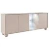 Image de Buffet 3 portes et 2 niches avec LEDs - Beige - MYVARO
