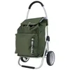 Image de Chariot de Course Cabat marché Poussette marché Pliable et Diable Caddie Panier Montant METZELDER Ever K2. Chassis Aluminium - Kaki