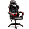Image de Amstrad ULTIMATE-BK-RUBY Fauteuil / Chaise de bureau Gamer coloris noir & rouge - coussin lombaire & appuie tête