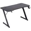 Image de Bureau gamer AMSTRAD AMS-DESK120-2Z-BLACK - Largeur 1m20 - Style carbone - Porte gobelet & casque