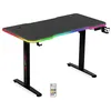 Image de Amstrad DESK120T-LED-VORTEX Bureau electrique gamer avec retroéclairage RGB - Assis debout - Largeur 1m20 - Finition carbone