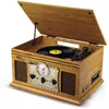 Image de Chaîne Hifi Tourne-Disque Evidence Acoustics EA-PL300-WOOD Vinyle 33/45/78 60W FM CD Cassette BT USB SD REC rétro Vintage