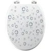 Image de Abattant WC - Bulle - 37.5 x 46 cm - MDF - Blanc - Accessoires de salle de bain