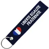 Image de CLJ - Porte-clés - Coeur Liberté égalité Fraternité - Bleu Marine - -