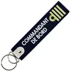 Image de CLJ - Porte-clés - Commandant de Bord - Captain - Bleu Marine - Grades Aviation Civile - Élégance Française