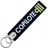 Image de CLJ - Porte-clés - Copilote - First Officer Co-Pilot - Bleu Marine - Grades Aviation Civile - Élégance Française