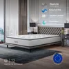 Image de Matelas UPSILON 140x190 cm-Hybride-30 CM-Ressorts Ensachés-Mémoire de Forme-Mousse HR 35 kg-Blue Latex-Confort mi-ferme-Réversible