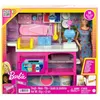 Image de Coffret Barbie La Cuisine + 18 accessoires + 1 Poupée Mannequin - Set Jouet Fille Métier avec Carte tigre