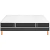 Image de Ensemble Bultex COMFORTING + Sommier UNIC + pieds 90x190 Tissu gris foncé Mousse