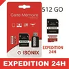 Image de ZISONIX Carte Mémoire 512 Go Micro-sd256 go SDXC + Lecture Carte 4K