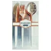 Image de Boite ménagère - GOURMET - 24 couverts - Plastique - Design blanc/Rose Gold - Lavable au lave-vaisselle