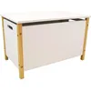 Image de Coffre à jouets en bois SCANDIWOOD - FUN HOUSE - Blanc et beige - Pour enfant à partir de 36 mois