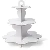 Image de PRÉSENTOIR CARTON 3 ÉTAGES 34CM BLANC