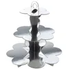 Image de PRÉSENTOIR 3 ÉTAGES EN CARTON ARGENT 34CM Gris Argent