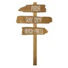 Image de Panneau directionnel en bois - Collection Beach and Surf Party - Blanc - JOUR DE FETE - Sports: Surf