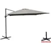 Image de Parasol Déporté Alu 3X3 Taupe - PROLOISIRS - Mât déporté - Aluminium - Gris