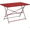 Image de Guéridon rectangulaire en acier Cuba rouge