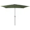 Image de Parasol de jardin droit inclinable en Aluminium et acier - PROLOISIRS - 3 x 2 m - kaki
