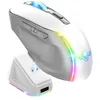 Image de Souris sans fil avec socle de recharge - Blanche - Gaming - ELITE-M50 - LED - Personnalisable - Boutons programmables