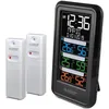 Image de Station météo - LA CROSSE TECHNOLOGY - WS6813-BLA - 2 capteurs thermo/hygro - LCD couleur rétroéclairé - Alertes programmables