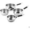 Image de Set de 4 casseroles en inox 18/8 (14 16 18 20 cm) - 14/16/18/20 - argenté - Classique